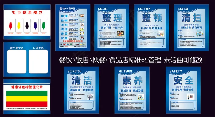 饭店标准6S管理cdr矢量模版下载
