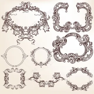 古典欧式花纹设计矢量素材