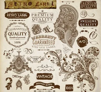 欧式花纹花朵装饰矢量图片