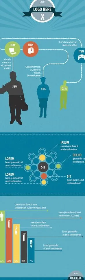 信息图表图片psd模版下载