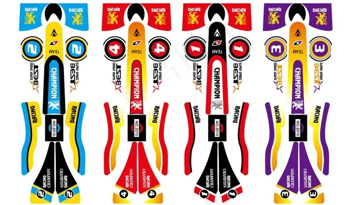 玩具方程式 赛车 f1 不干胶 贴...ai矢量模版下载