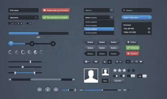 用户界面UI元素psd素材