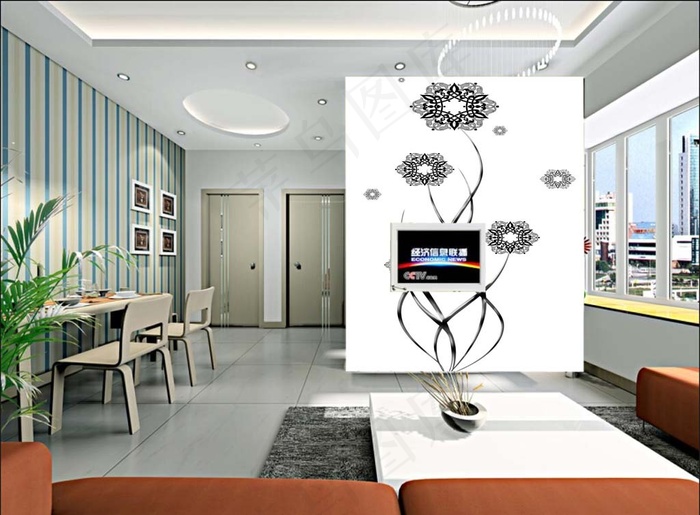 现代唯美欧式花纹花藤PSD分层素材...