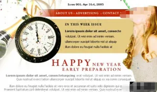 新年派对活动邮件网页模板