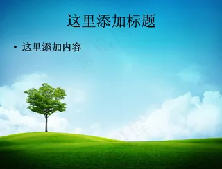 春夏气息PPT模板范文素材-4风...