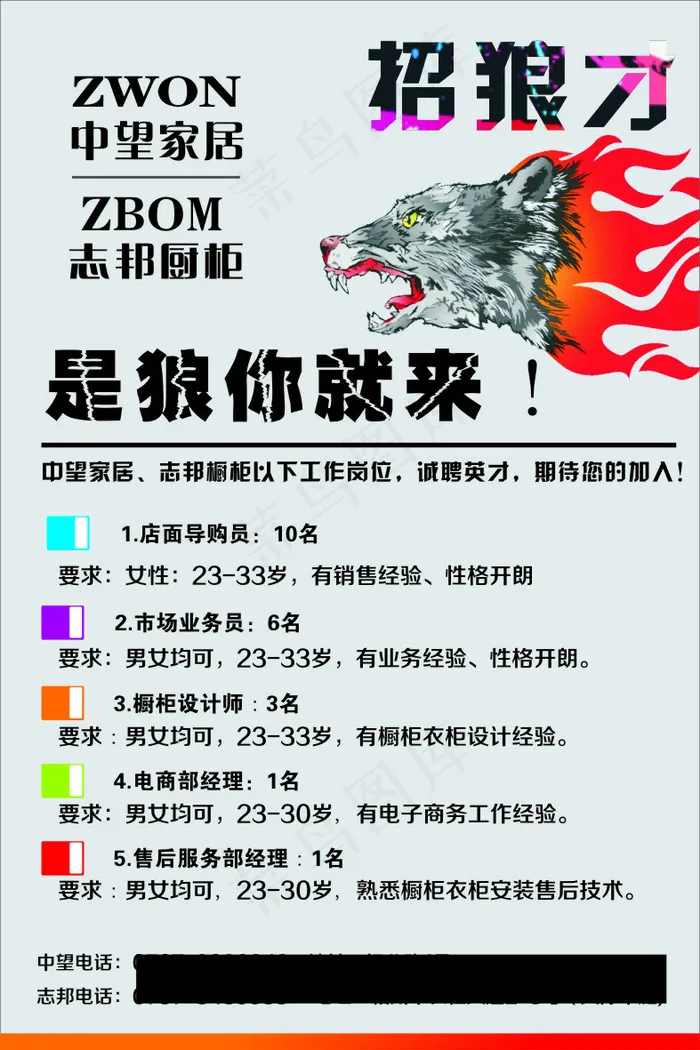 橱柜招聘广告cdr矢量模版下载