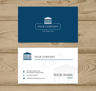 创意律师名片正反面矢量图