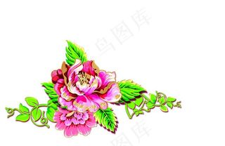 月饼花卉 分层花卉图片