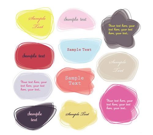 可爱标签矢量素材