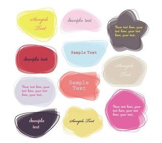 可爱标签矢量素材