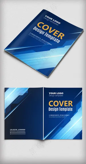 蓝色科技工业电子产品封面设计