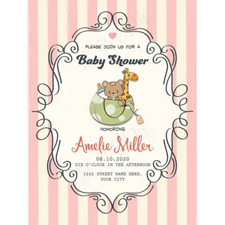 卡通可爱矢量长颈鹿