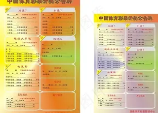 中国体育彩票开奖公告牌图片