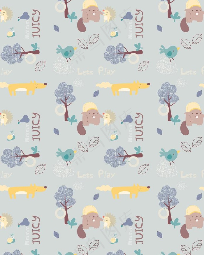 卡通背景 动物背景图片