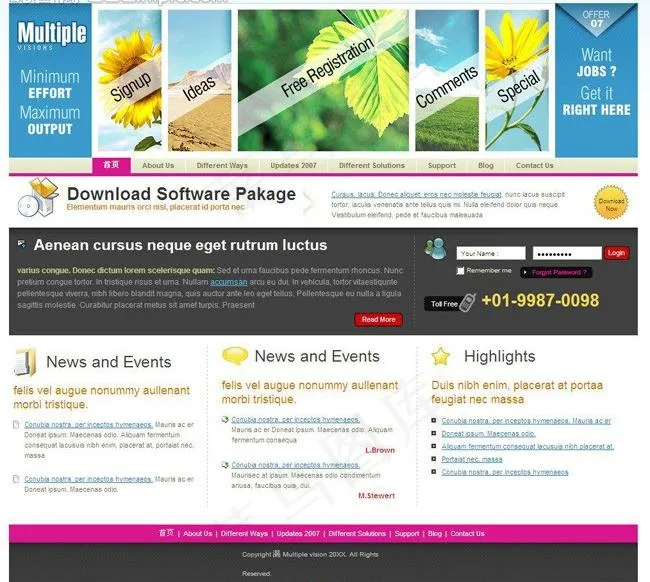 商业应用网站模板图片