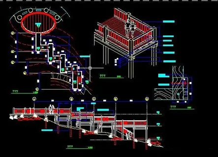 某小区木栈道施工图 某小区木栈道施工图