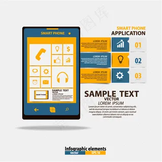 创意智能手机信息图