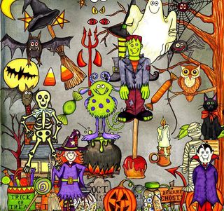 万圣节相关素材（49个psd分层素...