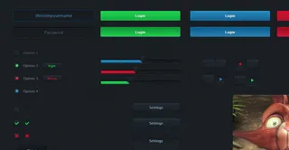 手机彩色按钮表单素材