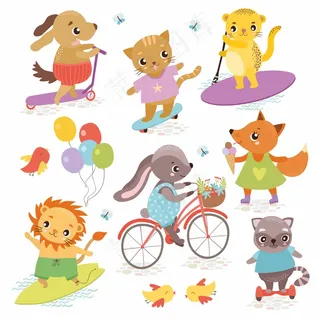 可爱卡通矢量猫