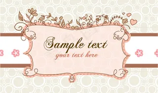 手绘春天花纹背景矢量素材