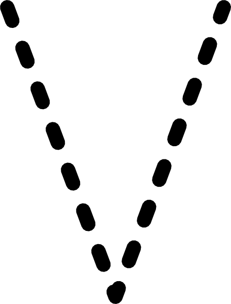 字母表的字母V剪贴追踪