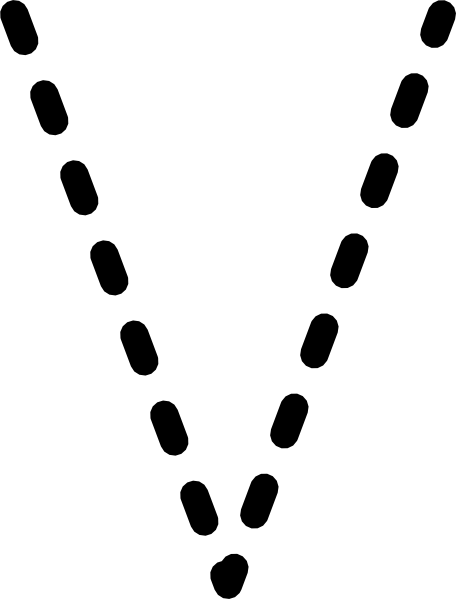 字母表的字母V剪贴追踪