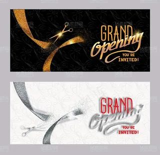 华丽剪刀剪彩设计矢量素材