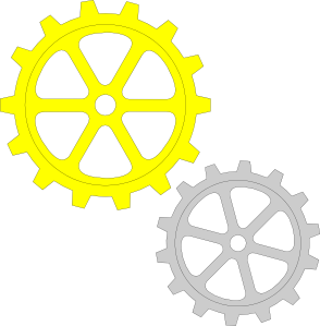 单独的齿轮剪辑艺术