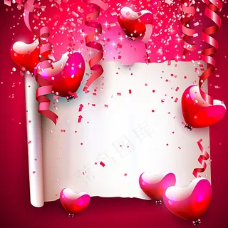 情人节红心纸板图片