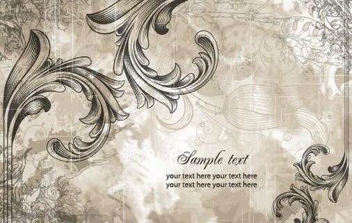 欧式复古花纹背景图片