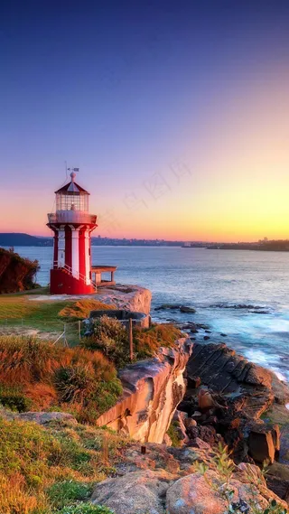 海岸灯塔高清摄影图片