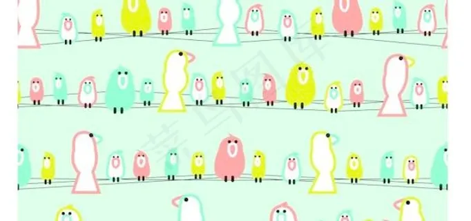 矢量可爱底纹图案