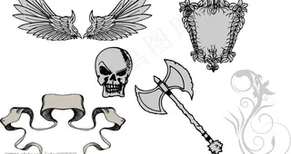 欧式华丽潮流元素矢量素材图片