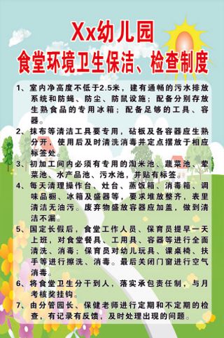 食堂环境卫生保洁、检查制度