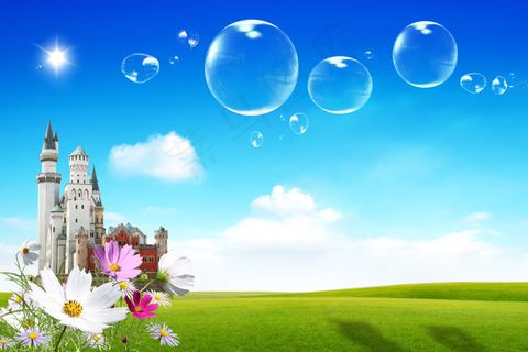 蓝天白云背景图