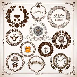 圆形商标设计矢量素材