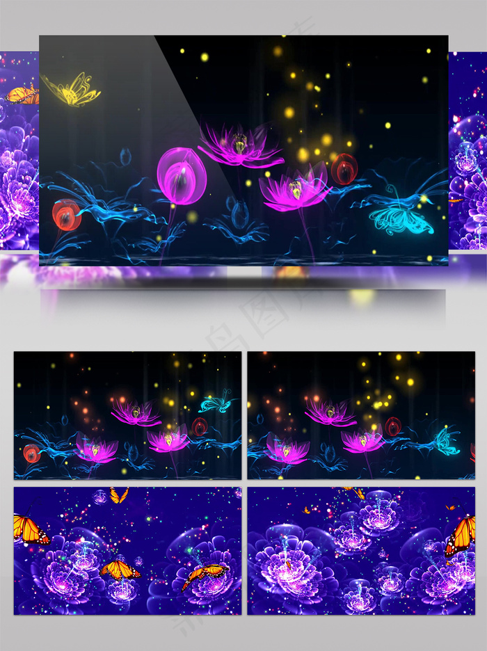 唯美全息粒子舞蹈背景