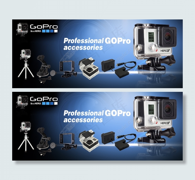 GOPRO相机宣传海报psd模版下载