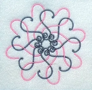 绣花 花边 花 分化 青色 免费素...