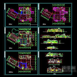 会所建筑cad施工图