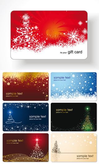 圣诞节卡片背景矢量素材