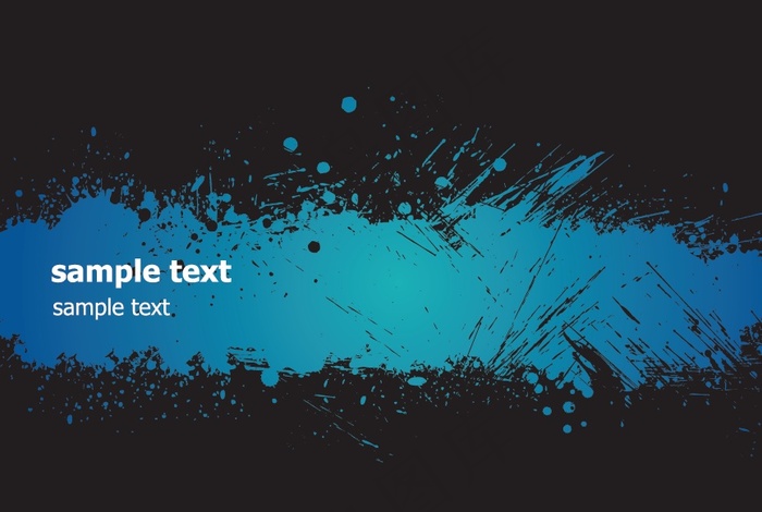 蓝色喷墨效果矢量