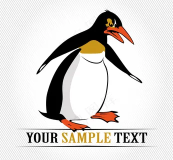 卡通动物形象矢量图