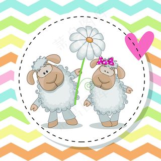 卡通羊矢量素材