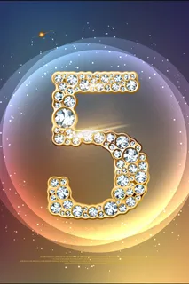 数字5设计倒计时5周年海报