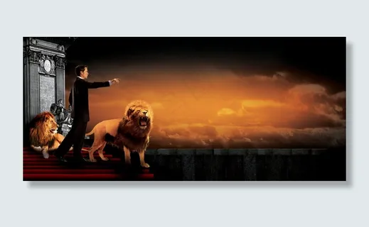 威武雄狮地产横幅PSD分层素