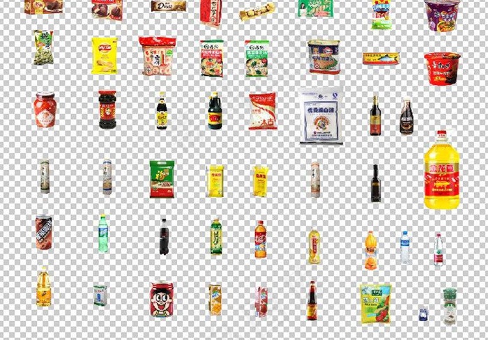 48个商品抠图 旺仔牛奶 康师傅方...psd模版下载