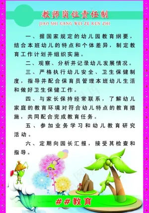 幼儿园制度图片