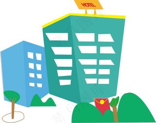 卡通建筑家居房子矢量图AI素材下载